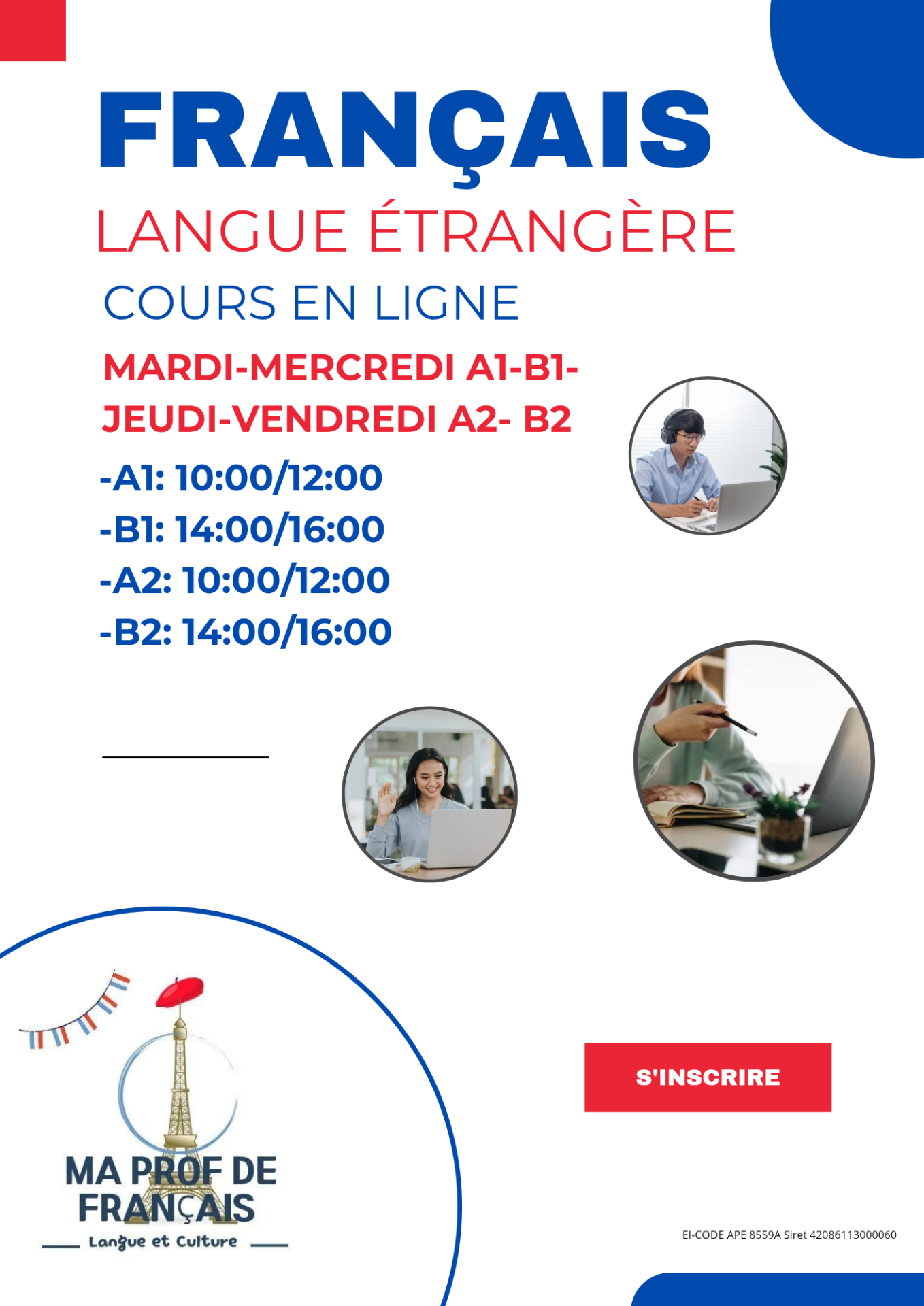 Agenda cours FLE